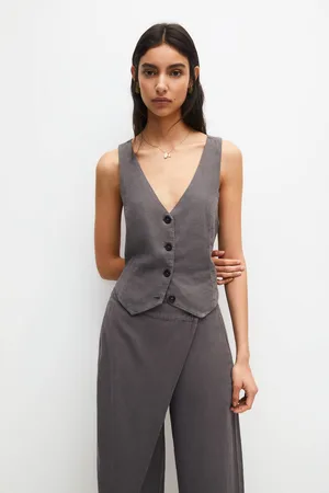 Pull&Bear Chaleco Con Lino