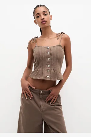Pull&Bear Top Corsetero Botones