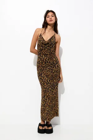 Pull&Bear Vestido Largo Tul Animal Print