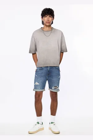 Pull&Bear Bermuda De Mezclilla Rotos