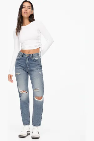 Pull&Bear Jeans Mom Rotos