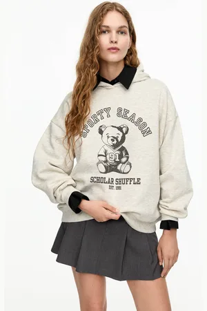 Pull&Bear Hoodie Gráfico Oso