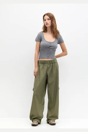 Pull&Bear Pantalón Cargo Cintura Elástica