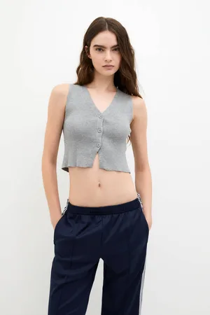 Pull&Bear Chaleco Punto Perlado