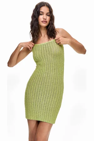 Pull&Bear Vestido Corto Crochet