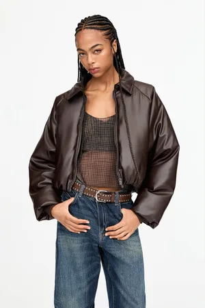 Pull&Bear Chamarra Bomber Efecto Piel