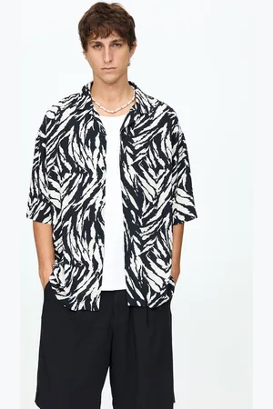 Pull&Bear Camisa Manga Corta Cebra