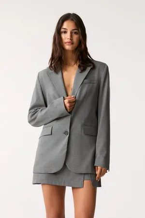 Pull&Bear Blazer Oversize Cuadros