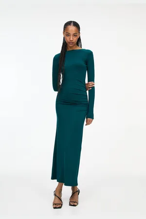 Pull&Bear Vestido Largo Asimétrico Espalda Descubierta