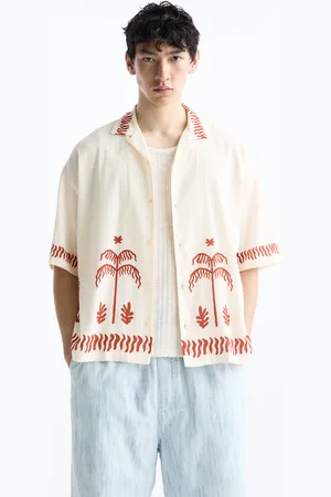 Pull&Bear Camisa Manga Corta Palmeras
