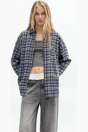 Pull&Bear Camisa Cuadros Oversize