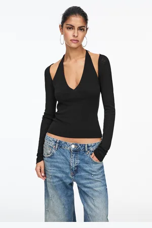 Pull&Bear Top Halter Manguitos