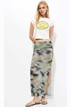 Pull&Bear Falda Midi Tul Tie-Dye