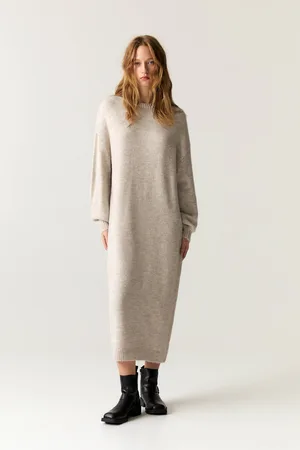 Pull&Bear Vestido Largo Punto Oversize
