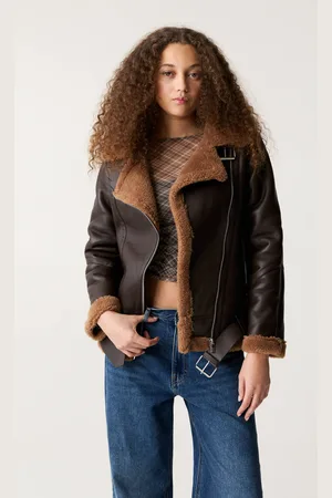 Pull&Bear Chamarra Doble Vista Efecto Piel