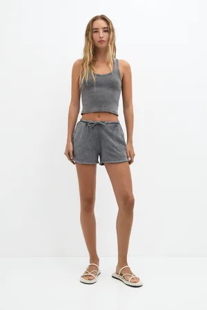 Pull&Bear Short Chándal Efecto Lavado