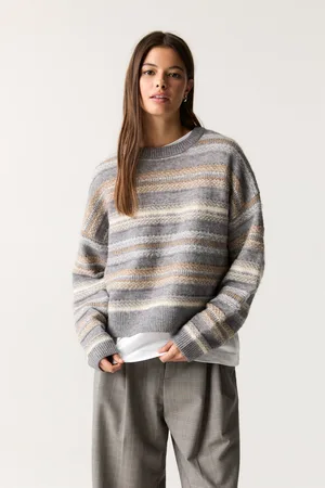 Pull&Bear Suéter Jacquard Rayas