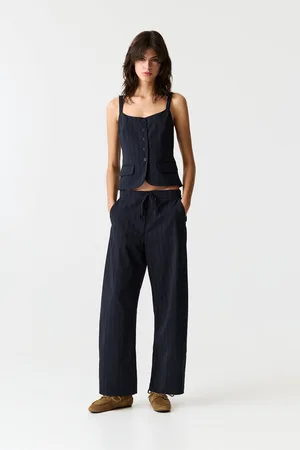 Pull&Bear Pantalón Baloon Rayas
