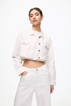 Pull&Bear Chamarra De Mezclilla Cropped