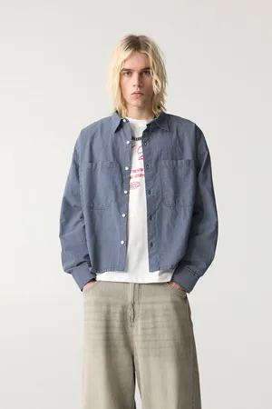 Pull&Bear Camisa Cuadros Cropped