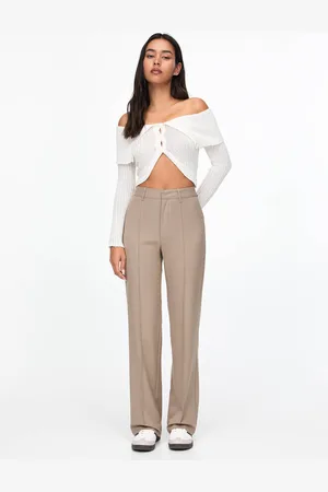 Pull&Bear Pantalón De Vestir Tiro Alto