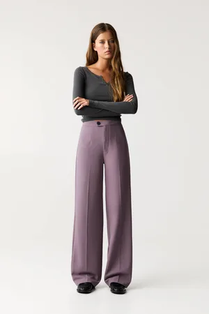 Pull&Bear Pantalón De Vestir Tiro Alto