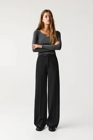 Pull&Bear Pantalón De Vestir Tiro Alto