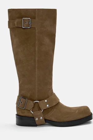 Pull&Bear Botas Altas Biker Piel
