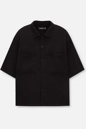 Pull&Bear Camisa Manga Corta Tejido Plisado