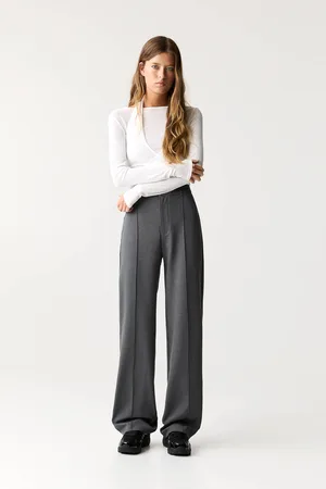 Pull&Bear Pantalón De Vestir Costura Doblez