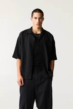 Pull&Bear Camisa Manga Corta Efecto Arrugado