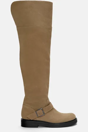 Pull&Bear Botas Altas Planas Piel