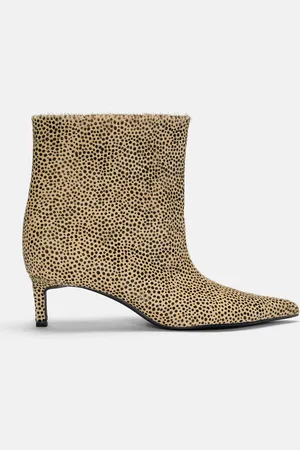 Pull&Bear Botines Tacón Animal Print Piel