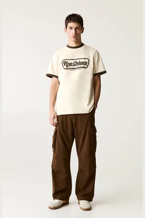 Pull&Bear Pantalón Cargo Baggy Lavado