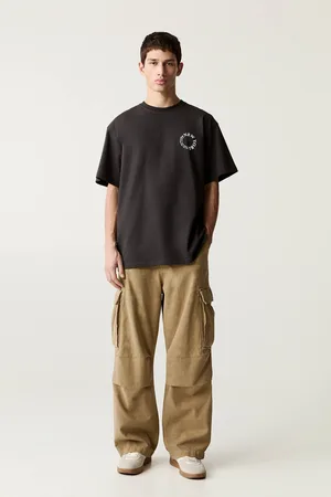 Pull&Bear Pantalón Cargo Baggy Lavado