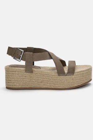 Pull&Bear Sandalias Cuña Piel