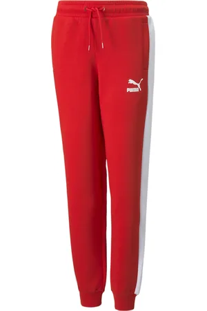 PUMA Pants Iconic T7 para Jóvenes en Talla 7-8Y en Rojo |