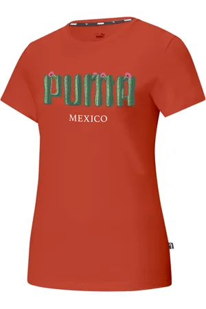 PUMA Playera Mujer NOPAL en Talla XXS en Naranja