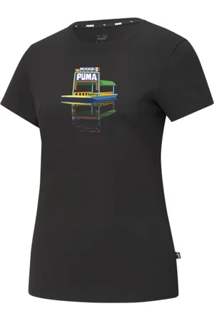 PUMA Playera Mujer TRAJINERA en Talla XXS en Negro |