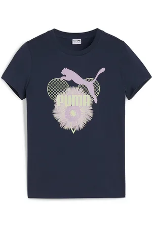 PUMA Playera Adolescente GRAPHICS MTCH PNT en Talla 7-8Y en Azul |
