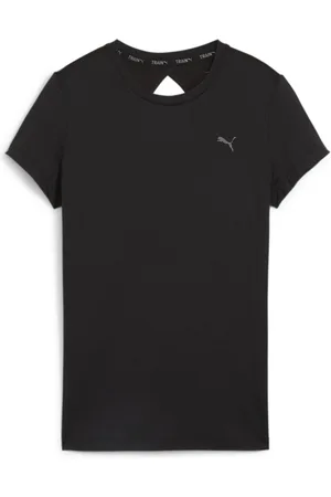 PUMA Playera de entrenamiento para mujer Studio Sheer Fashion en Talla XS en Negro |