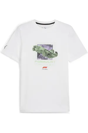 PUMA Playera estampada para hombre F1® Logo en Talla Chico en Blanco |