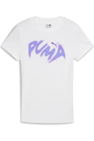 PUMA Playera Adolescente GRAPHICS Warped en Talla 7-8Y en Blanco |