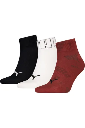 PUMA Pack 3 pares de calcetines unisex, paquete de 3 en Talla 7-9 en Rojo |