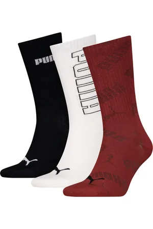 PUMA Pack 3 pares de calcetines unisex en Talla 7-9 en Rojo