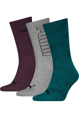 PUMA Pack 3 pares de calcetines unisex en Talla 7-9 en Verde
