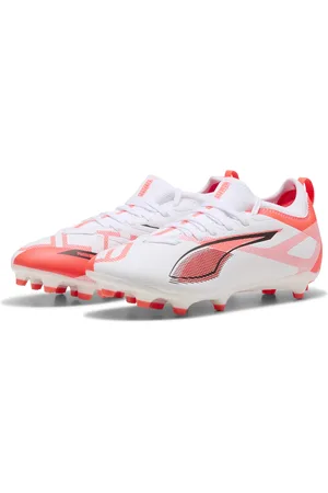 PUMA Tacos de Fútbol para suelo firme/artificial para niños grandes ULTRA 5 MATCH en Talla 22 en Blanco |