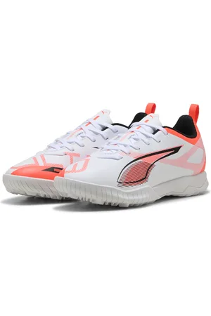 PUMA Tacos de Fútbol adolescentes ULTRA 5 PLAY TT Mid en Talla 22 en Blanco |