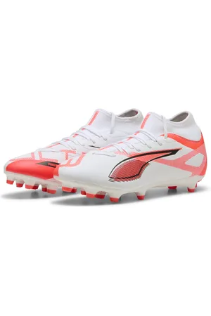 PUMA Tacos de Fútbol unisex ULTRA 5 PLAY+ FG/AG en Talla 28.5 en Blanco |