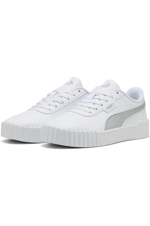 PUMA Tenis Carina 3.0 Aqua Metallics para mujer en Talla 22 en Blanco |